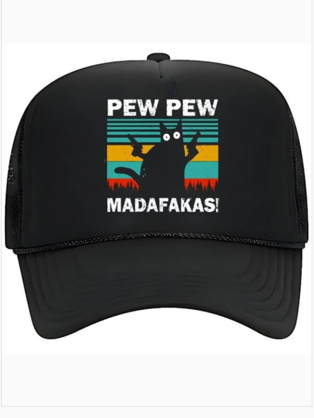 Pew Pew Madafakas Funny Foam Trucker Hat Mesh Snapback ap